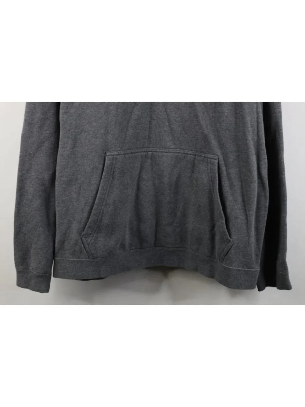 Vintage Y2K Nike Mens Size XL Center Big Swoosh Hoodie Sweatshirt Heather Gray
